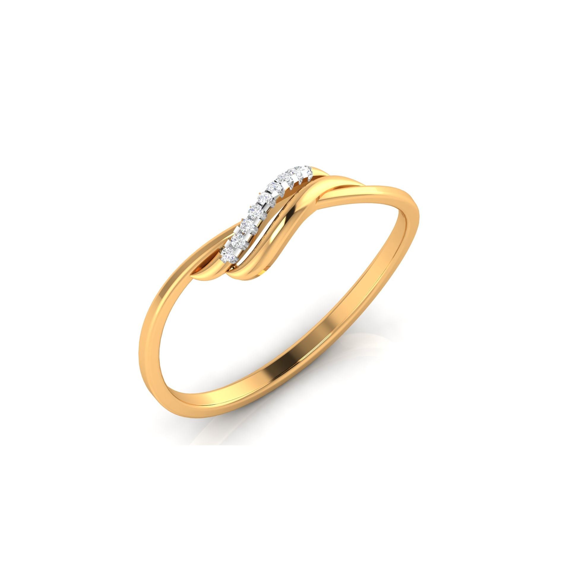 Silver Yellow Gold Plated Adjustable Twisted Elegant Ring For Women