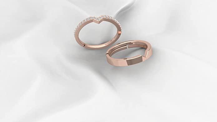 Heart Design Sterling Silver Couple Rings (2 rings included) – shine of  diamond