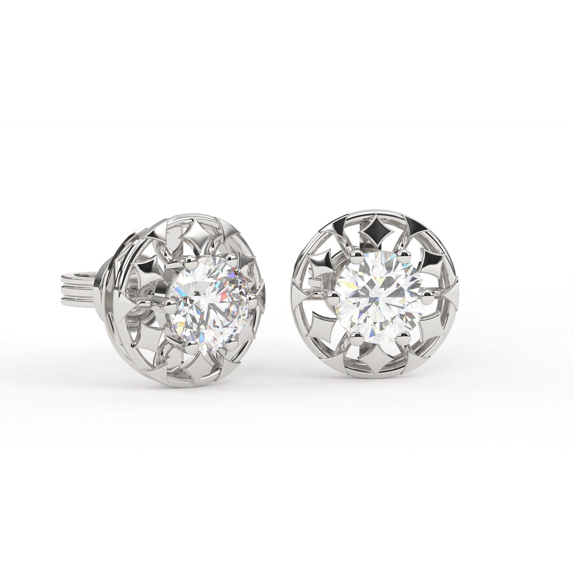 Auory 925 Sterling Silver Round Earring AUPE-315 - Auory