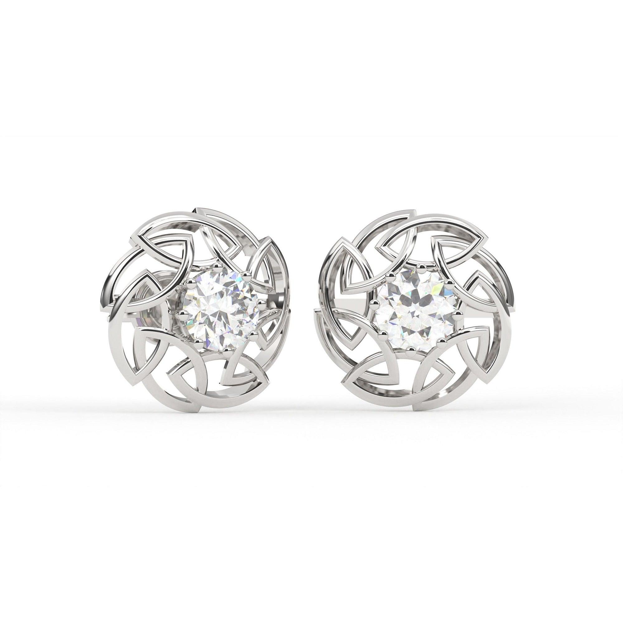 Auory 925 Sterling Silver Round Earring AUPE-317 - Auory