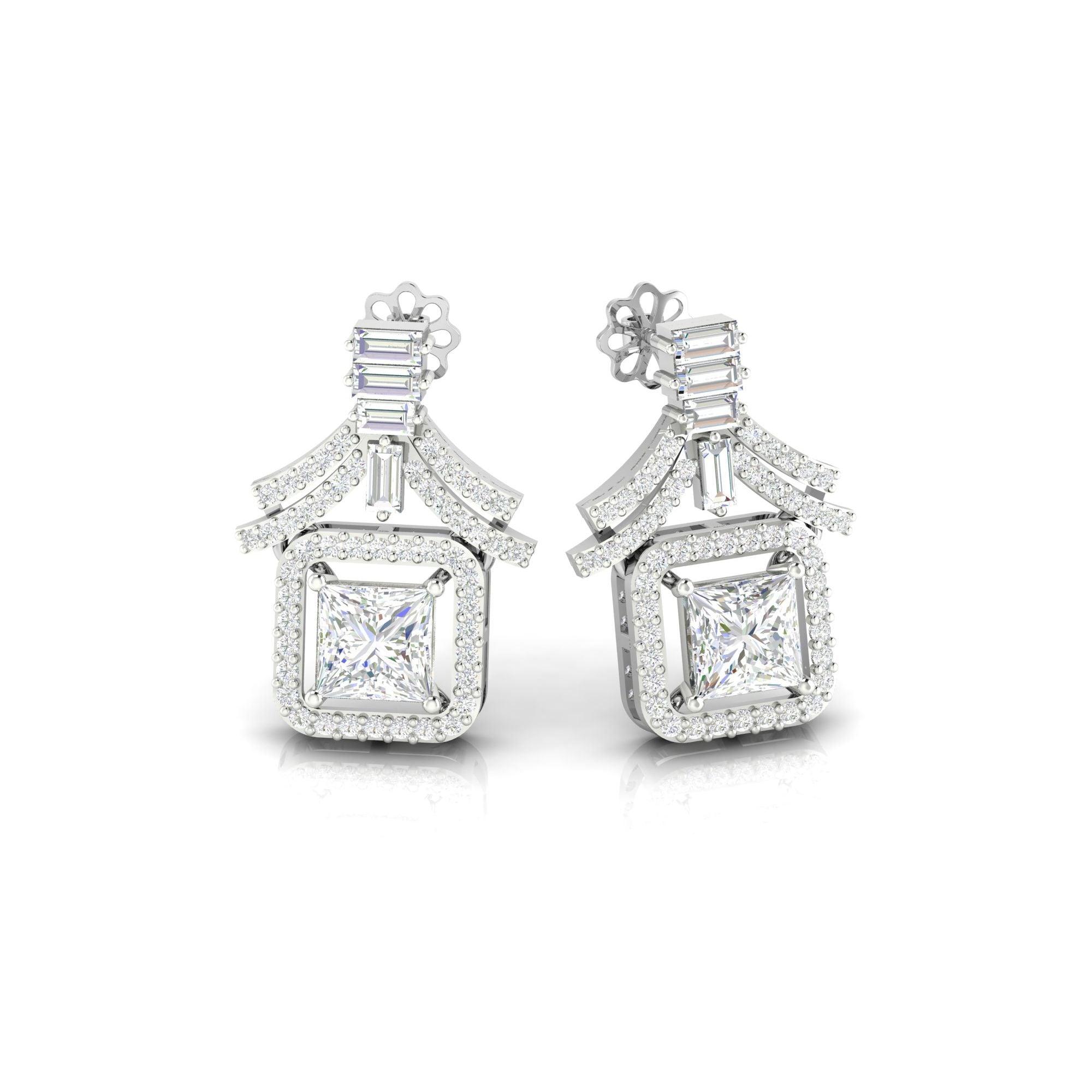 Auory 925 Sterling Silver Box Earring AUPE-303 - Auory