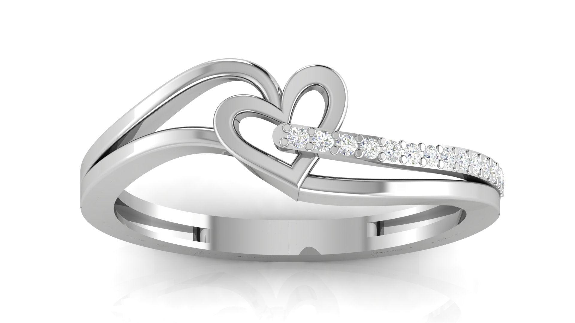 Auory 925 Sterling Silver Heart Ring AUPR-210 - Auory