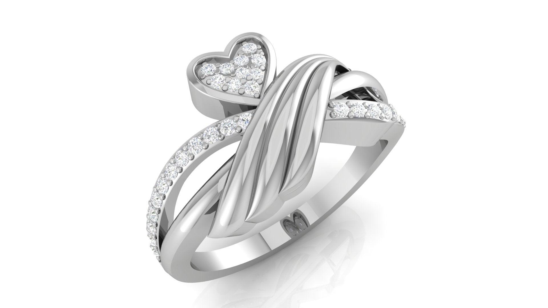 Auory 925 Sterling Silver Heart Ring AUPR-212 - Auory